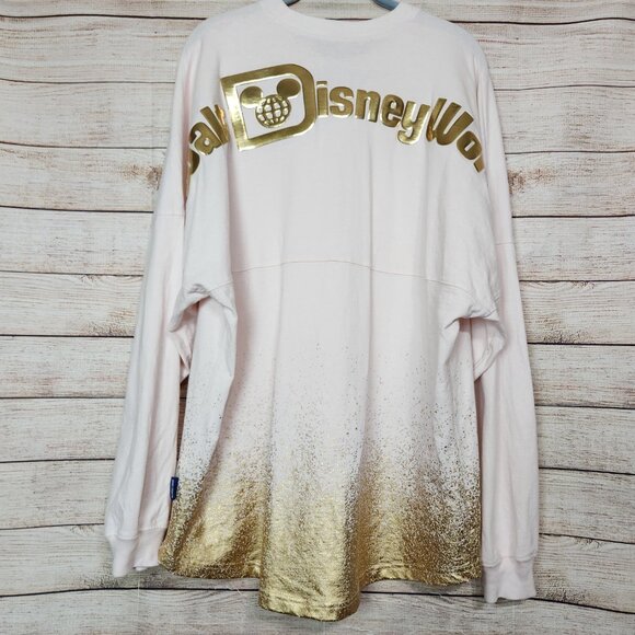 2021 Disney World Parks New Year’s Eve Pinkish Gold Spirit Jersey Size Large - Picture 1 of 15